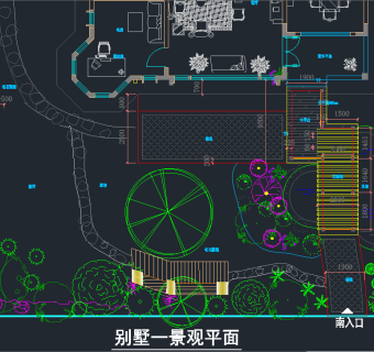 别墅庭院景观绿化平面图