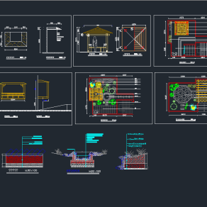 屋顶花园及庭院景观全套图纸