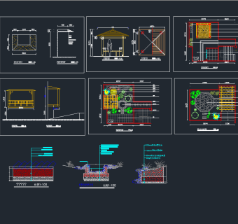 屋顶花园及庭院景观全套图纸