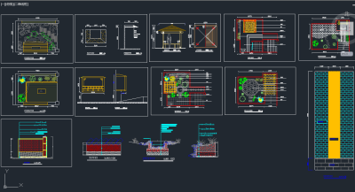 屋顶花园及庭院景观全套图纸