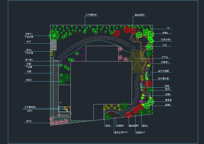 某别墅庭院绿化平面图