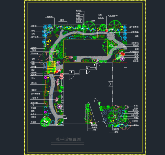 高级私家花园景观平面图