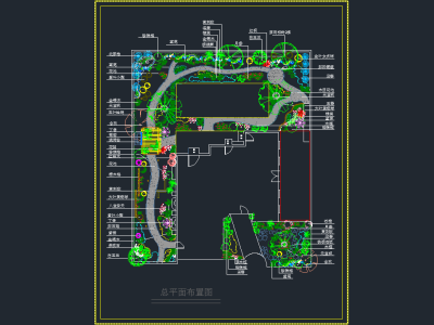 高级私家花园景观平面图