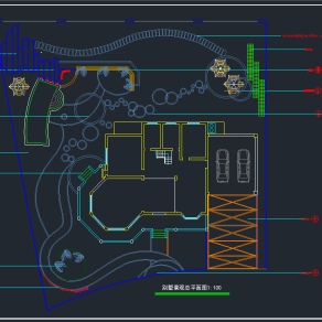 别墅庭院设计总平面及细部详图