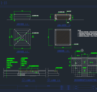 园林景观树池坐凳施工图