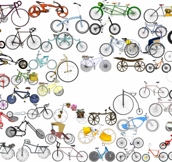 自行车景观雕塑小品su模型