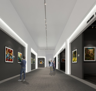 展厅画廊sketchup模型下载