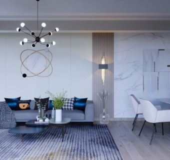 现代客厅沙发组合sketchup模型下载