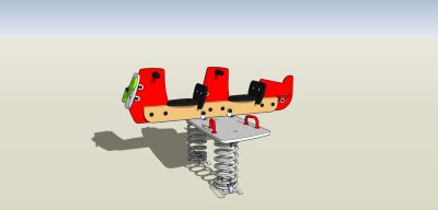 现代风格儿童摇椅跷跷 儿童器材 儿童玩具 娱乐设施