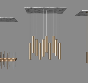 现代时尚吊灯组合sketchup模型下载