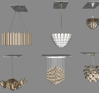 现代时尚吊灯组合sketchup模型下载