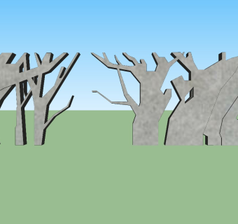 现代时尚装饰树造型sketchup模型下载