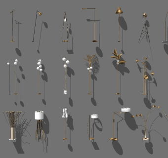 现代时尚落地灯sketchup模型下载