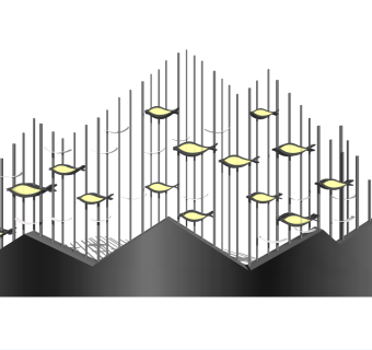 现代山水商业雕塑sketchup模型下载