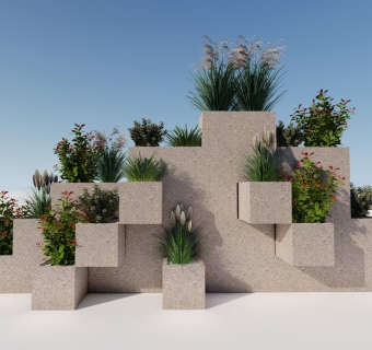 现代风格盆栽sketchup模型下载