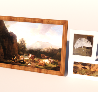 饰品摆件照片相框sketchup模型下载