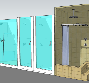 淋浴房 淋浴间 花洒