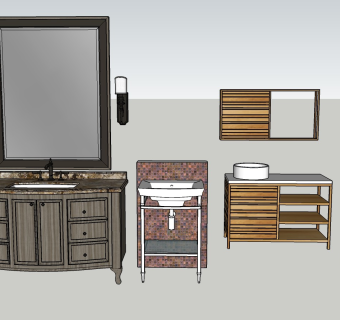 洗手台 浴室柜 台下盆