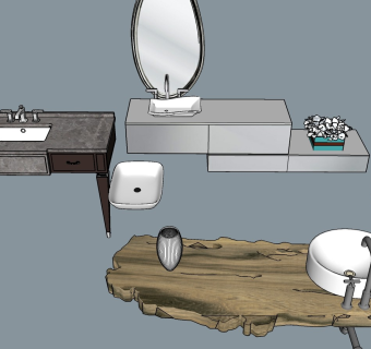 洗手台 浴室柜 台下盆