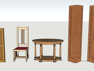 屏风 凳子 桌子 中式家具