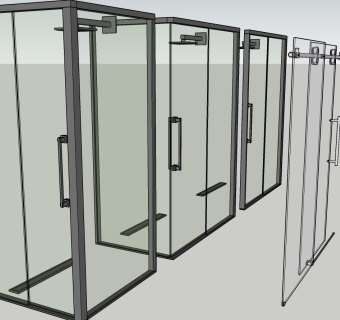 淋浴房 花洒 玻璃拉门 玻璃房