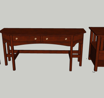 古风中式桌子sketchup模型下载
