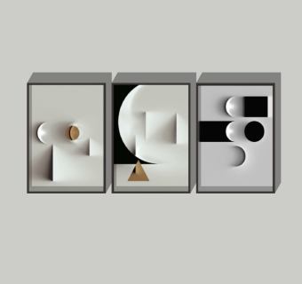 挂画装饰画sketchup模型下载