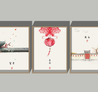 新中式装饰挂画