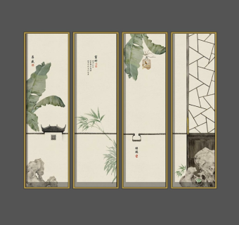 新中式装饰挂画