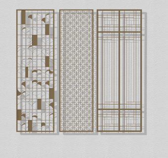 现代金属屏风隔断
