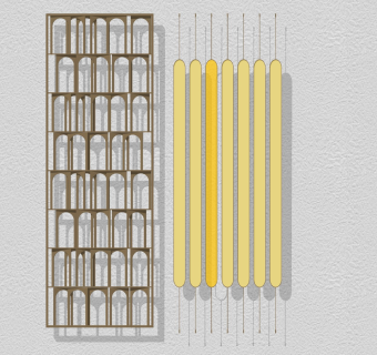 现代金属屏风隔断