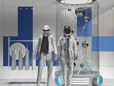 现代服装店SU模型下载