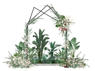 现代风格美陈SU模型下载