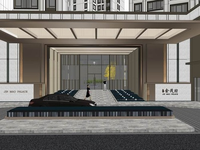 上海新城虹口金茂府SU模型SU模型下载