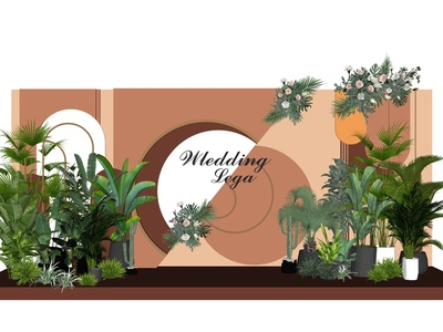 现代风格美陈SU模型下载