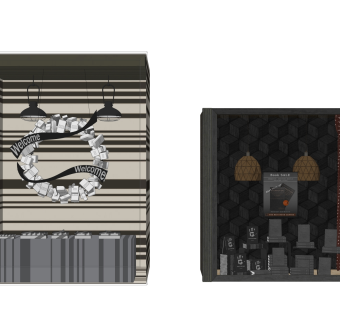 现代书店SU模型下载