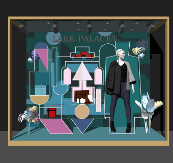 现代美陈橱窗展示SU模型下载