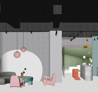 现代前台等候区国外SU模型下载