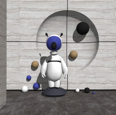 现代雕塑SU模型下载