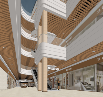 现代商场SU模型下载