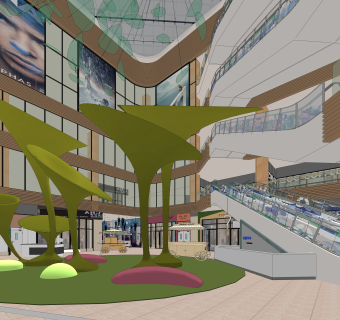 现代商场SU模型下载