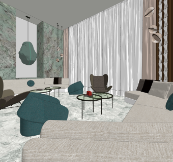 黄全集艾设计SU模型下载