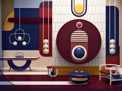 现代美陈SU模型下载