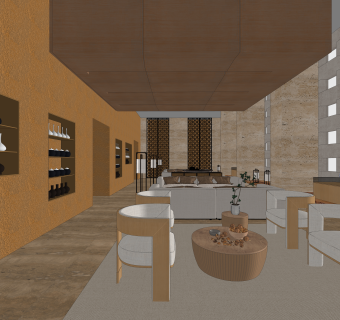 新中式售楼部SU模型下载