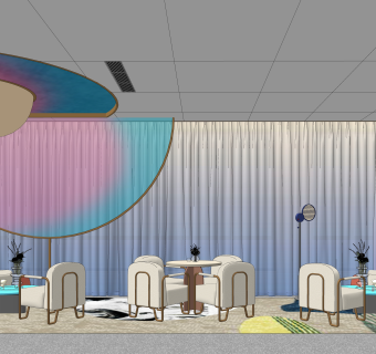 clv塞拉维现代售楼处SU模型下载