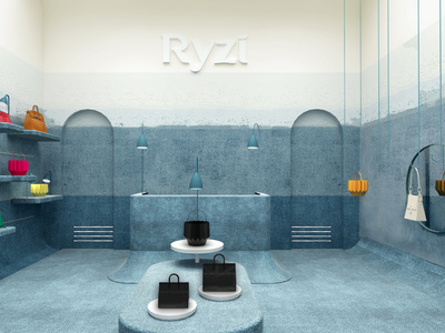 【SU悬赏模型】现代风格箱包店SU模型下载