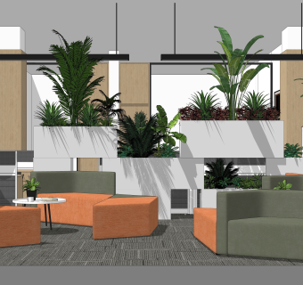 现代公司休闲区SU模型下载