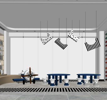 品辰设计现代售楼处儿童娱乐区SU模型下载