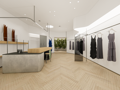 【SU悬赏模型】现代风格服装店SU模型下载