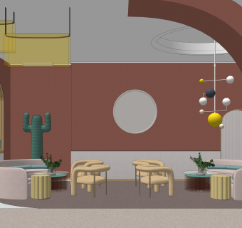 现代公司休息区SU模型下载